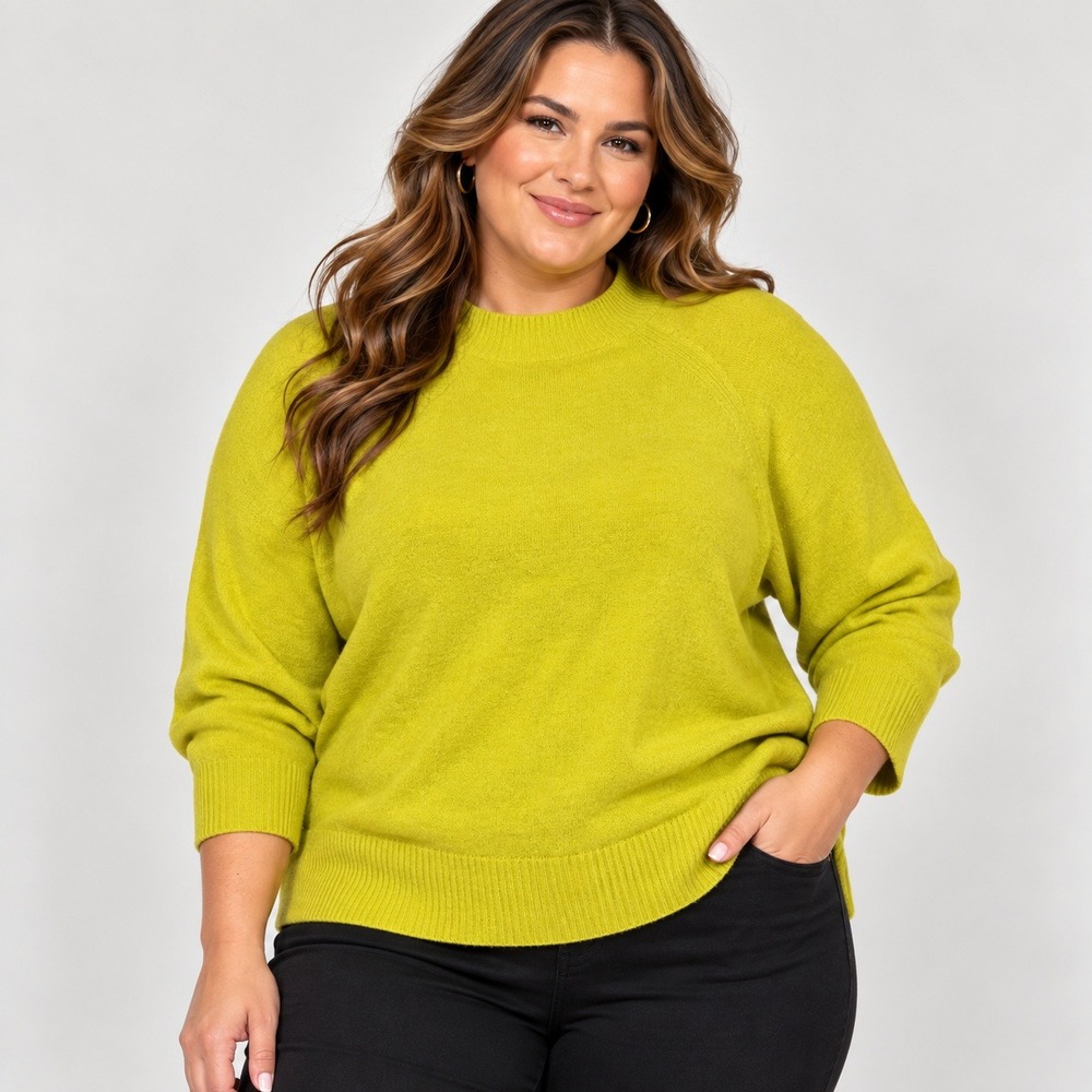 J Crew Rollneck Sweater Womens3X Supersoft Merino Wool Alpaca Green BD613 Luxury